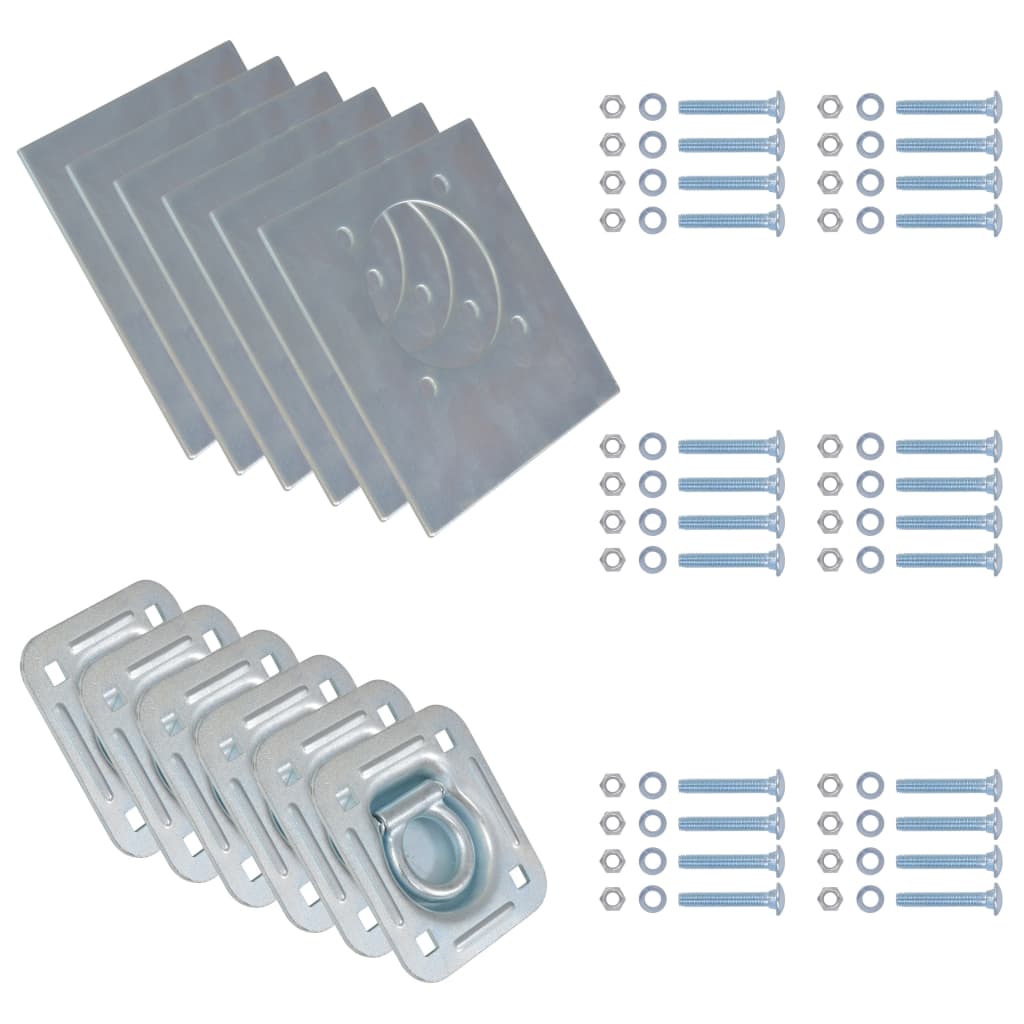 Vidaxl monteringsringe til trailer 2000 kg galvaniseret stål 6 stk