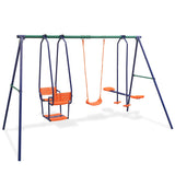 Vidaxl Swings Set con 5 asientos naranja