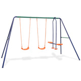 Vidaxl Swings Set con 4 asientos naranja