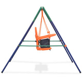 Vidaxl Toddler Swing set con cablaggio di sicurezza arancione