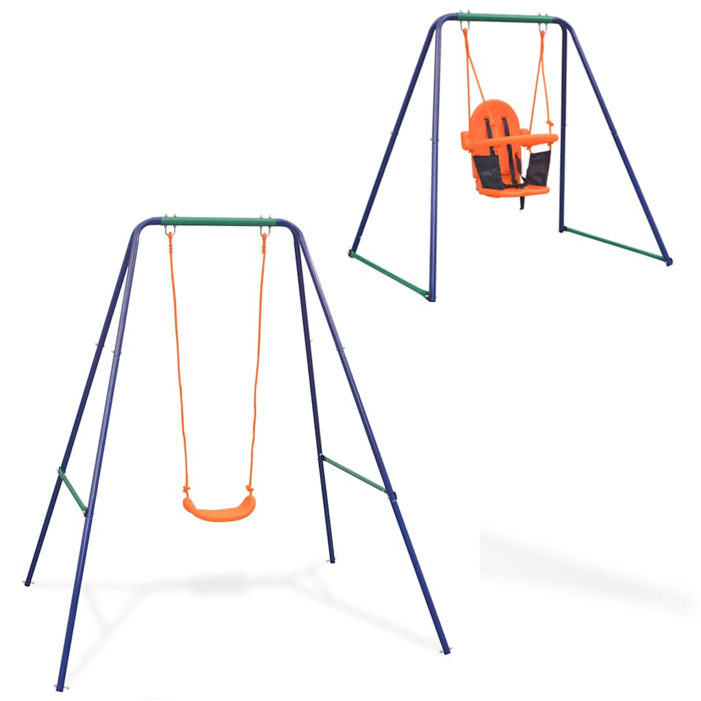 Vidaxl Swing pour les tout-petits 2 en 1 orange