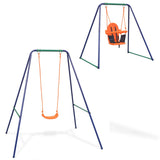 Vidaxl Swing pour les tout-petits 2 en 1 orange