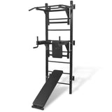 Vidaxl Fitness Device Wall -Mounted Black