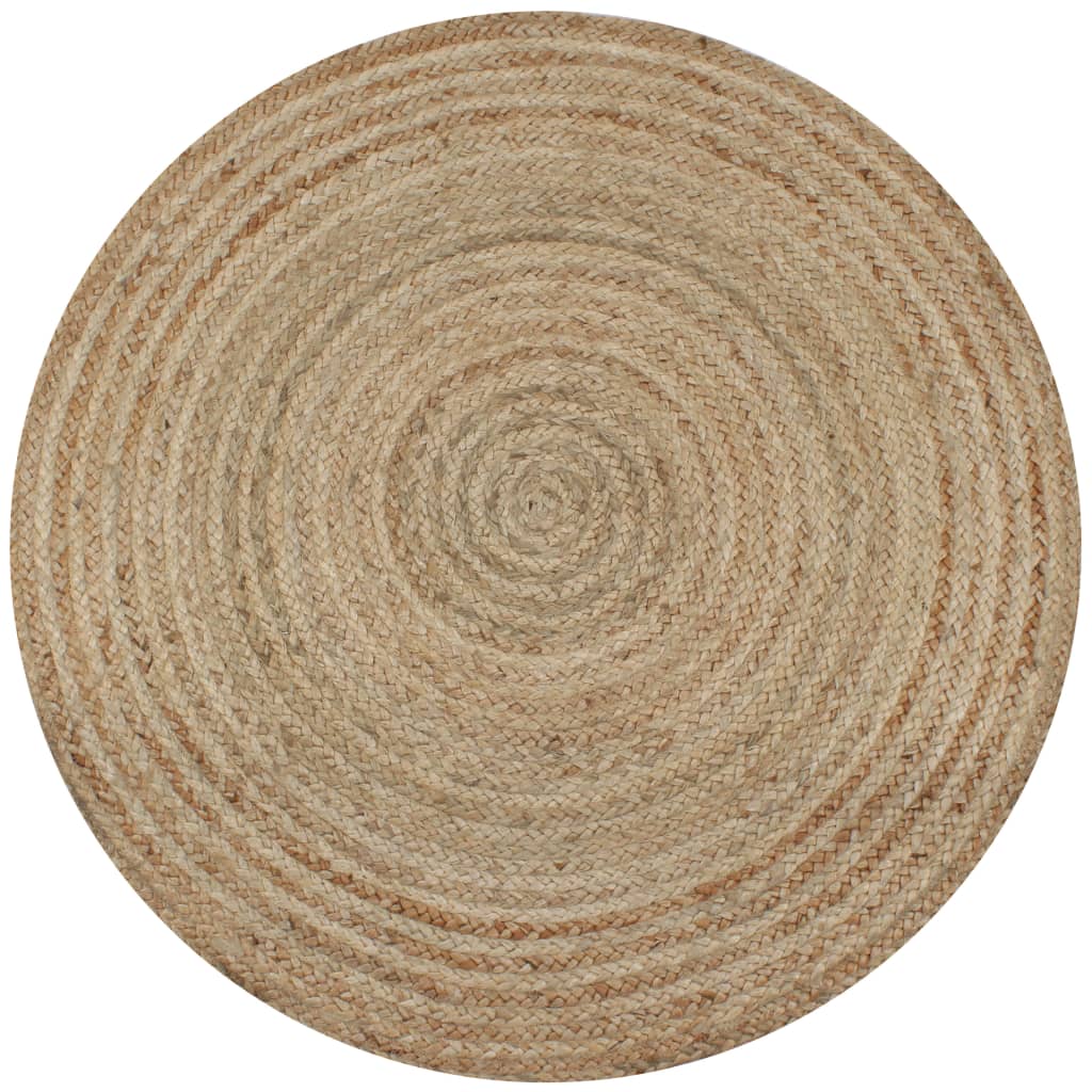 Vidaxl Carpet around 90 cm braided jute