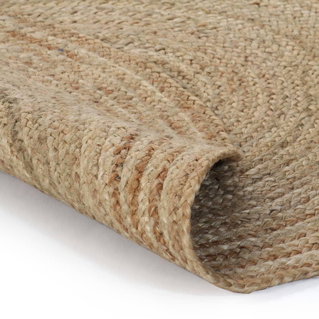 Vidaxl Carpet around 90 cm braided jute