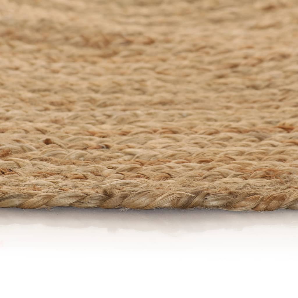 Vidaxl Carpet around 150 cm braided jute