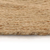 Vidaxl Carpet around 150 cm braided jute