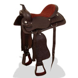 Vidaxl Western Saddle, Bridle og Bright Blast 15 Ekte skinnbrun