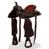 Vidaxl Western Saddle, Bridle a Bright Blast 17 Real Leather Brown