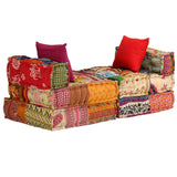 Vidaxl Pouf Three -Seater Modular stof patchwork