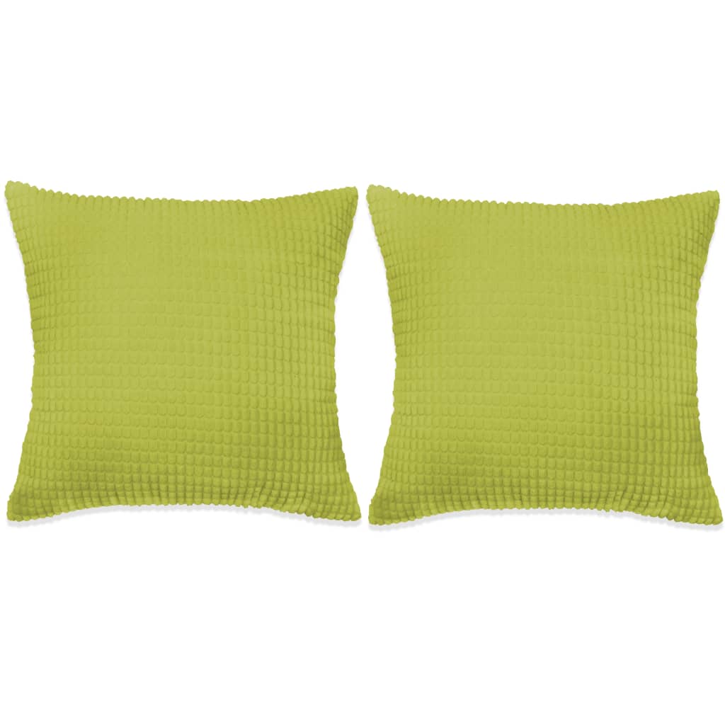 Vidaxl dekoracyjny zestaw poduszki 60x60 cm Velor Green 2-częściowy