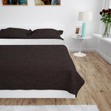 Vidaxl Bettspreyy Double -Ded 170x210 cm Quilt Creme a Brown