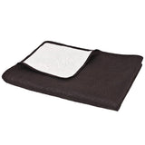 Vidaxl Bedsprey dvojnásobný 230x260 cm přikrývka a hnědá