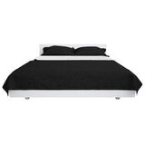 Vidaxl Bedspread Doble -lado 220x240 cm Edredón blanco y negro