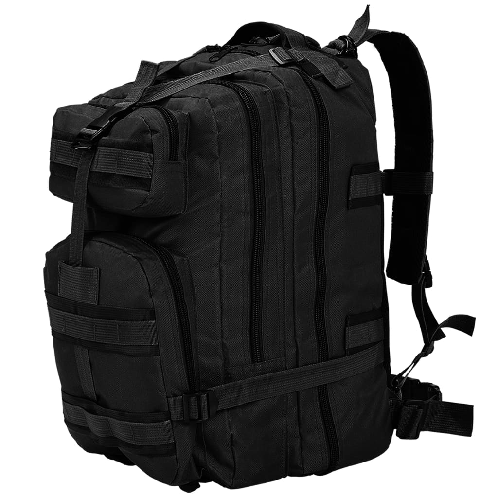 Vidaxl Backpack Army Style 50 L sort