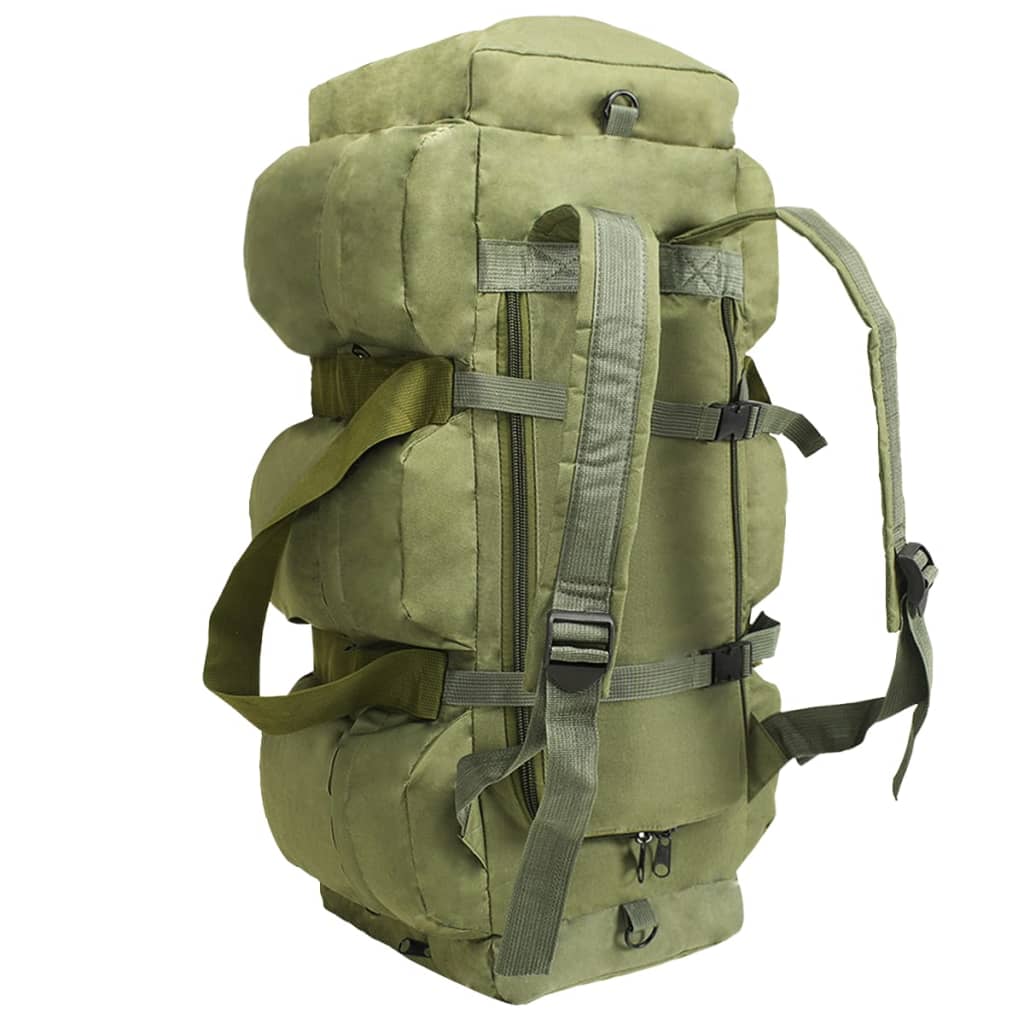 Vidaxl Plunjezak 3-en-1 Style de l'armée 90 L Olive vert