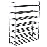 Vidaxl shoe rack with 7 shelves of metal and plastic black