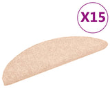 Vidaxl Treppenmatten Selbstadhäsiv 56x17x3 cm Nadel Filz -felt -colored 15 STs