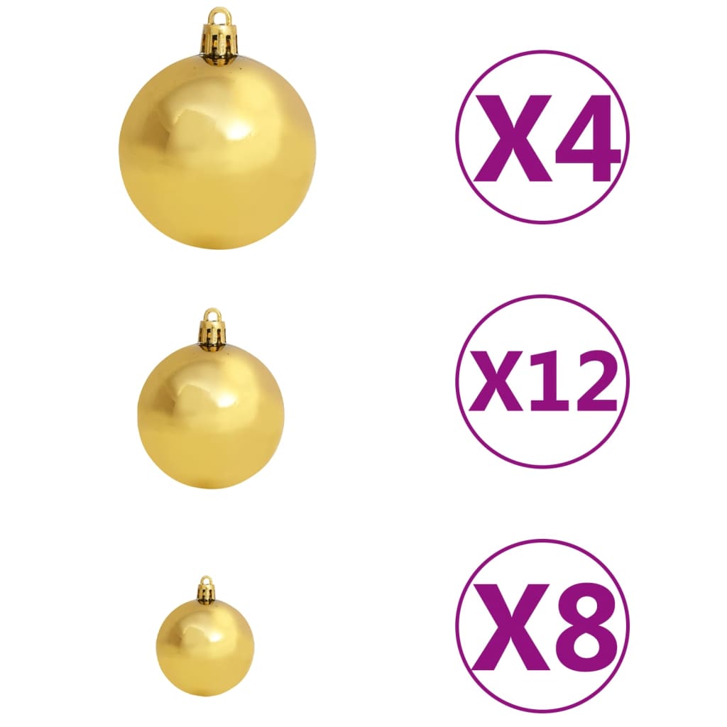 VidaXL 100-delige Kerstballenset 3 4 6 cm bruin bronskleur goudkleurig