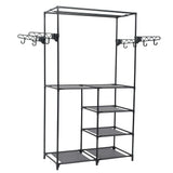 Vidaxl clothing rack 87x44x158 cm steel and nonwoven fabric black