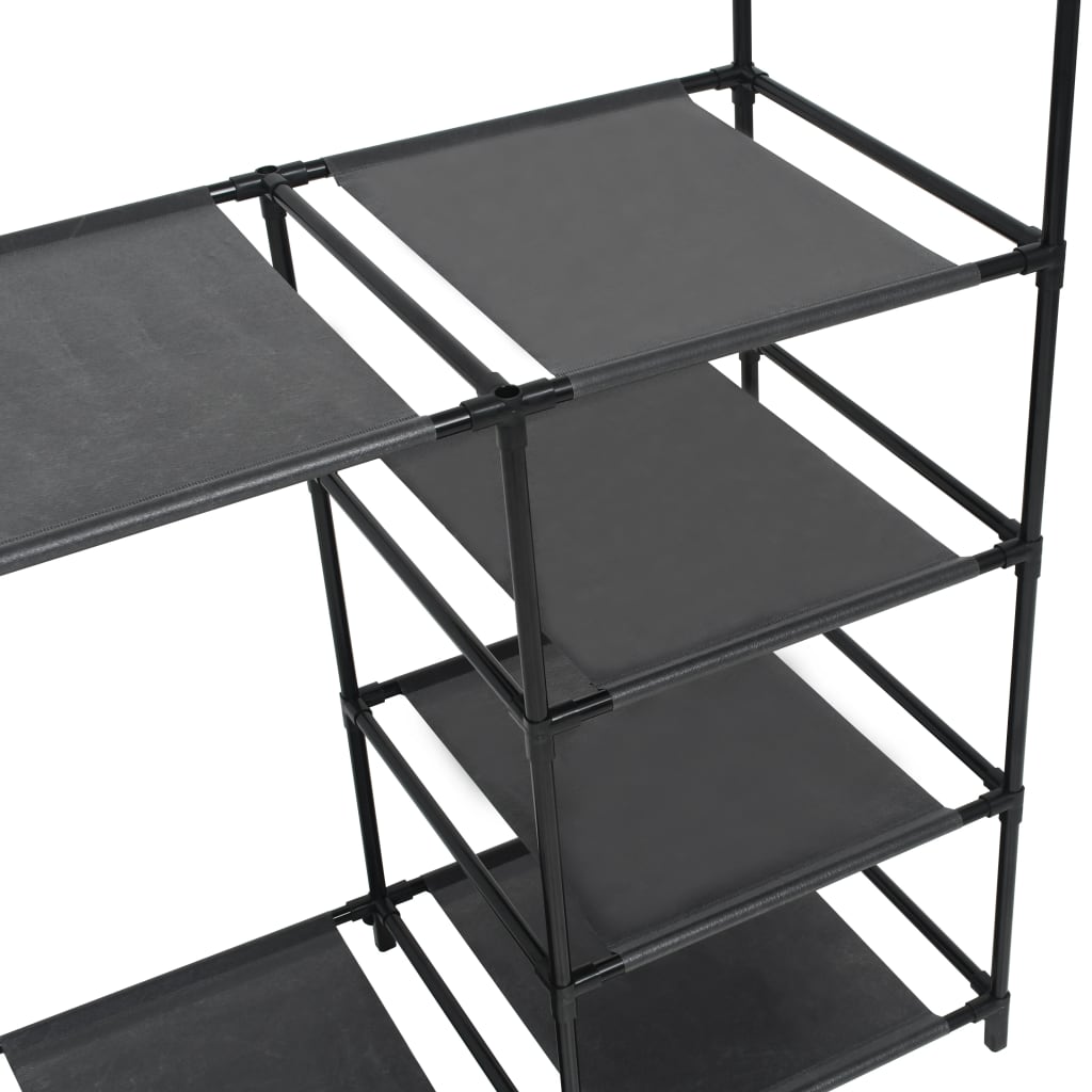 Vidaxl Relling Rack 87x44x158 Cm de acero y tela no tejida Negro