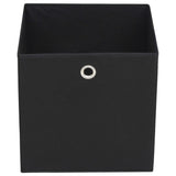 Cajas de almacenamiento de Vidaxl 4 PCS 32X32X32 CM Fabric no tejida Negro