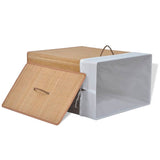 Panier de blanchisserie Vidaxl Bamboo rectangulaire bien sûr