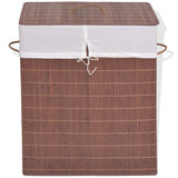 Vidaxl laundry basket rectangular bamboo brown