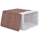 Panier de blanchisserie vidaxl brun bambou rectangulaire