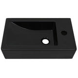 Vidaxl Washbasin s obdélníkovým otvorem kohoutku 46x25,5x12 cm keramická černá