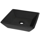 Vidaxl Washbasin Square 41.5x41.5x12 cm ceramico nero