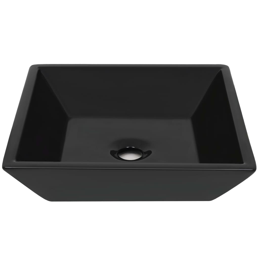 Vidaxl Washbasin Square 41.5x41.5x12 cm ceramico nero