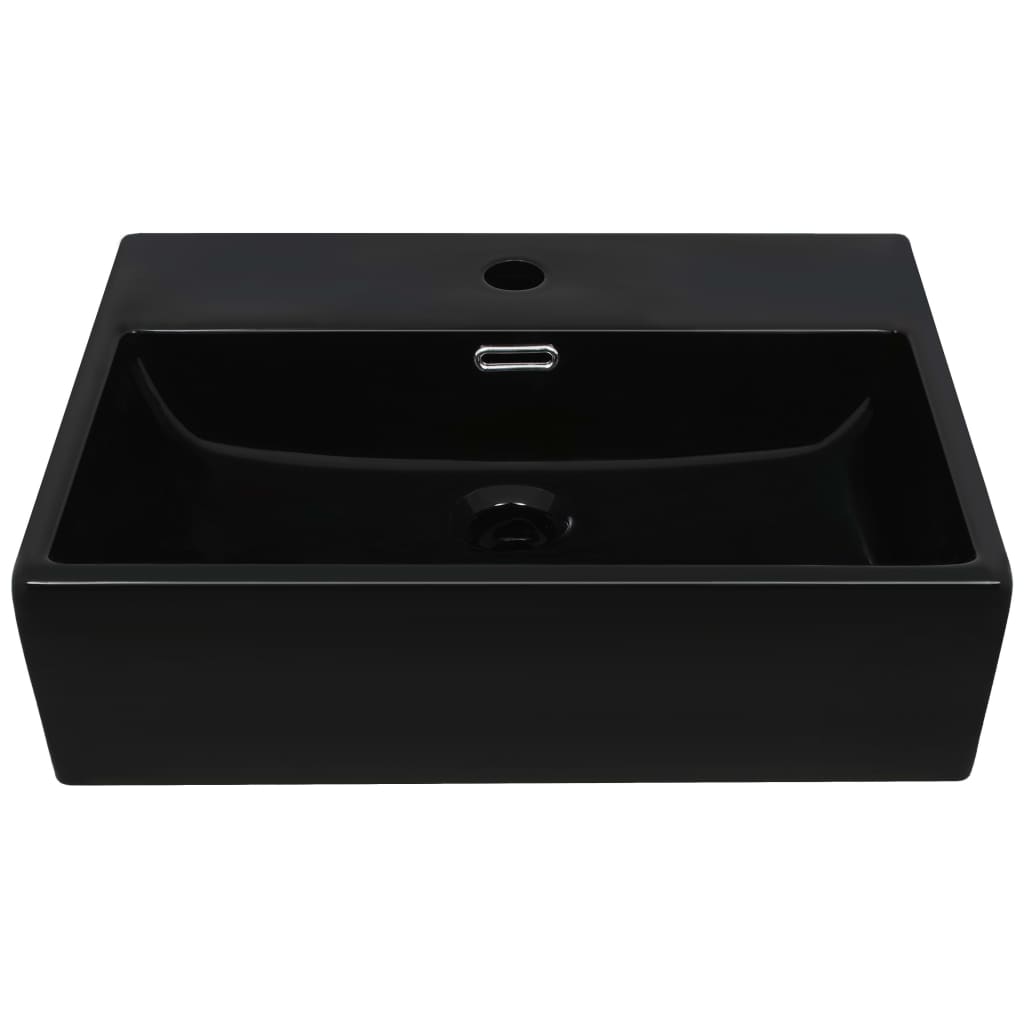 Vidaxl Washbasin s otvorem klepnutím 51.5x38.5x15 cm keramická černá