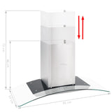 Vidaxl Wall extractor hood 756 m³ U LED 90 cm Stainless steel