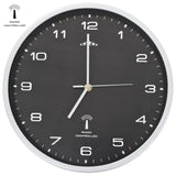 Vidaxl Wall Clock s křemenným hodinářem rádio -podané 31 cm černé