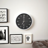 Vidaxl Wall Clock s křemenným hodinářem rádio -podané 31 cm černé