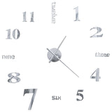 Vidaxl 3D Reloj de pared 100 cm XXL Modern Silver Colored