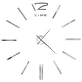 Vidaxl 3D Reloj de pared 100 cm XXL Modern Silver Colored