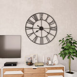 Vidaxl Wall Clock Vintage Style s křemenným mechanismem xxl 80 cm kov