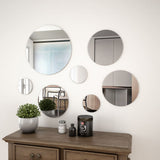 Vidaxl Wall Mirror Sett rundt glass 7-delt