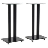 Vidaxl Spriecher Standards Column Design temperéiert Glas Black 2 PCs