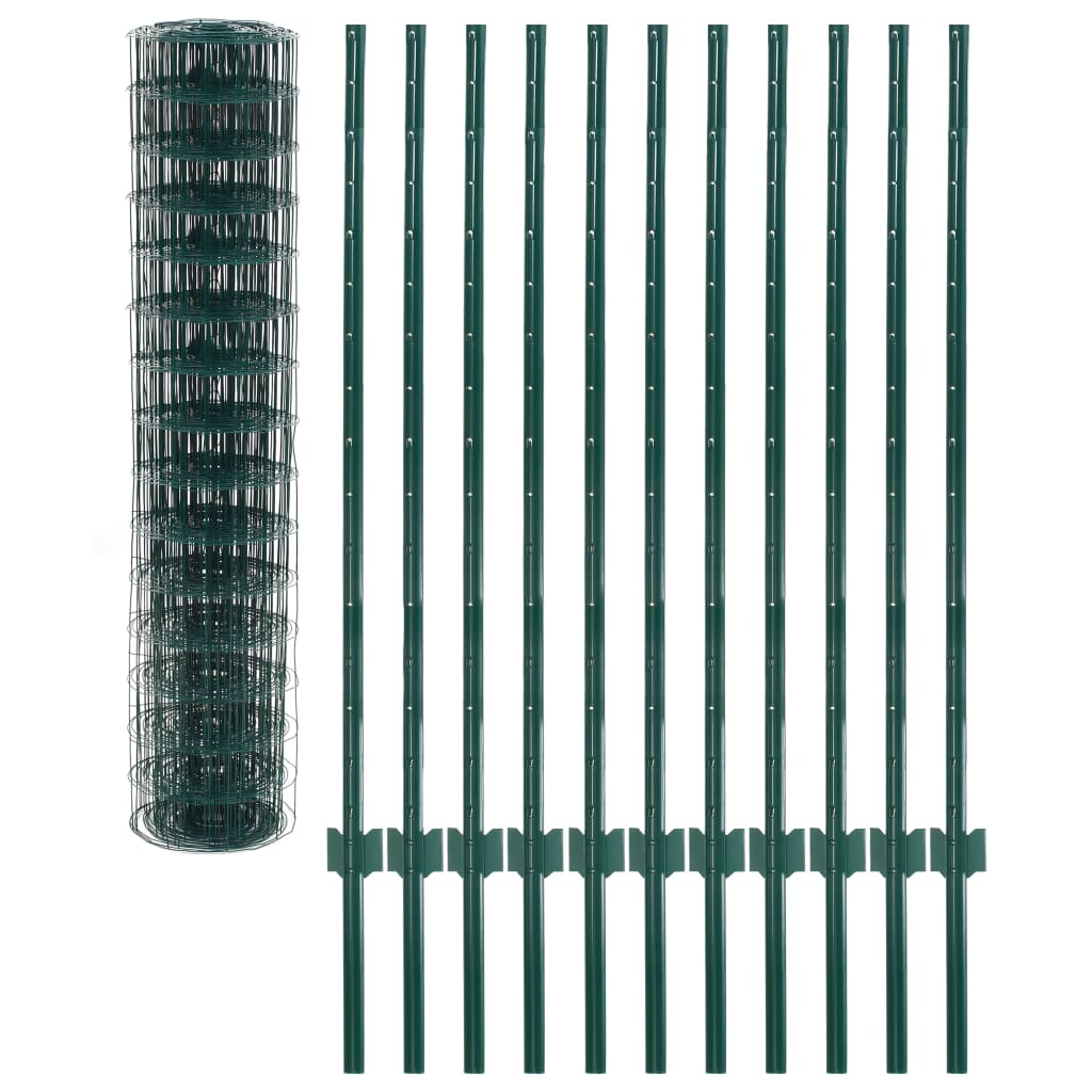 Vidaxl Hek 20x1.2 m Steel Green