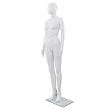 Vidaxl Estalage Doll femelle avec pied de verre 175 cm blanc brillant