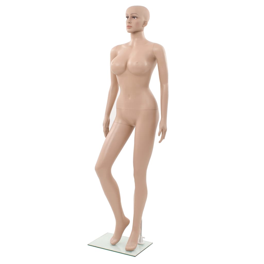 Vidaxl Etalage Doll Sexy Woman With Glass Foot 180 cm beige