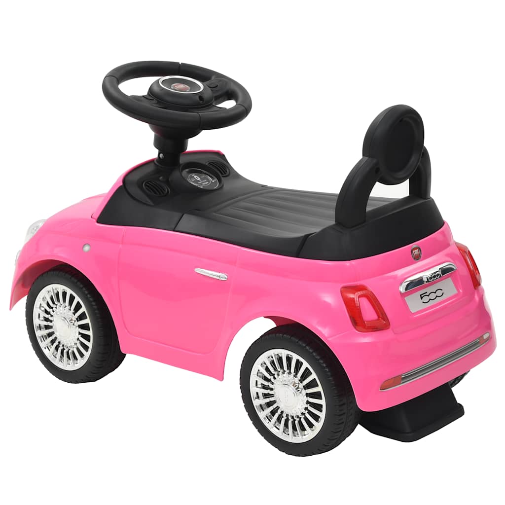 Vidaxl Walking Car Fiat 500 Pink