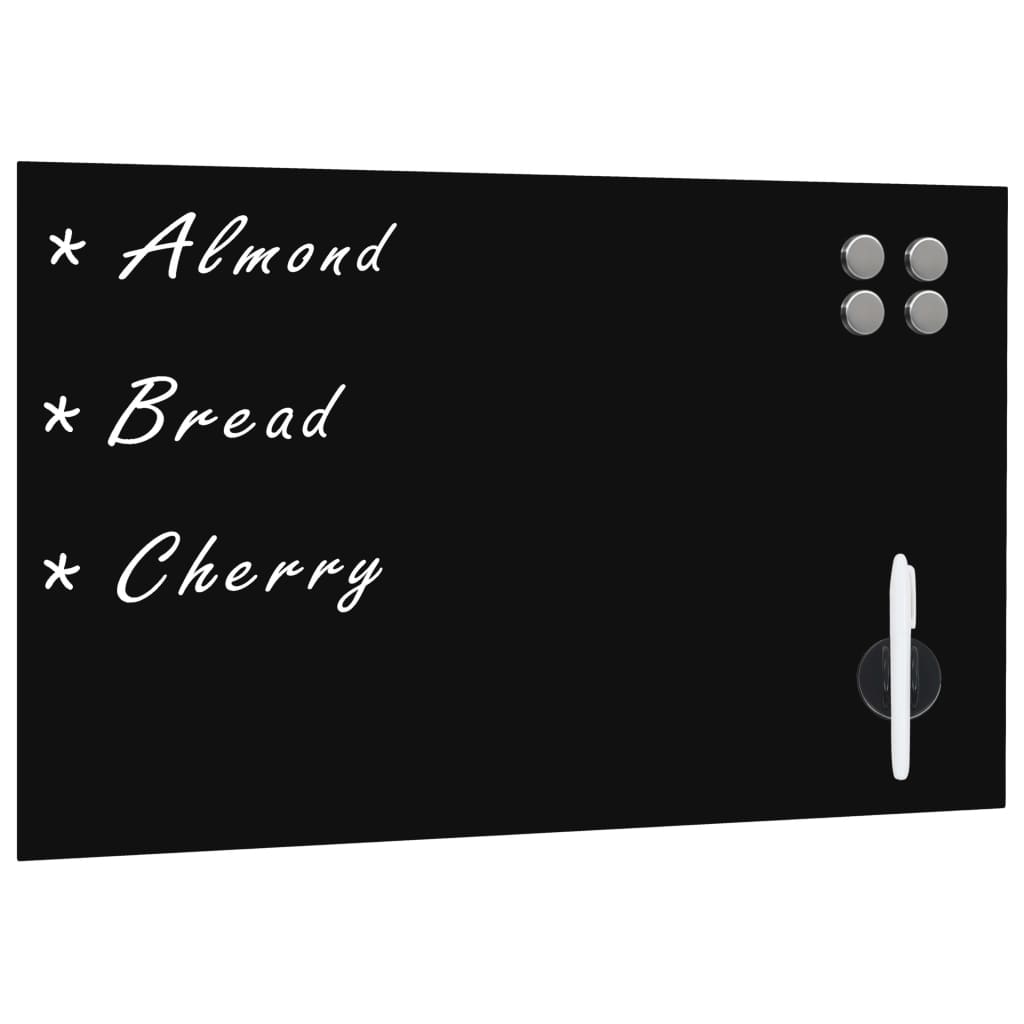 Vidaxl Blackboard fir de Wandmagetic 60x40 cm Glas