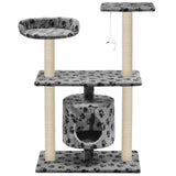 Vidaxl Cat Skraping Post med sisal skraping Posts 95 cm Pootprints Gray