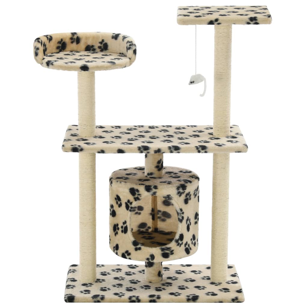 Vidaxl Cat Scratch Post avec sisal Scratch Posts 95 cm Pootprints Beige