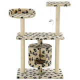 Vidaxl Cat Scracking Post s sisal škrábanci 95 cm pootprints beige