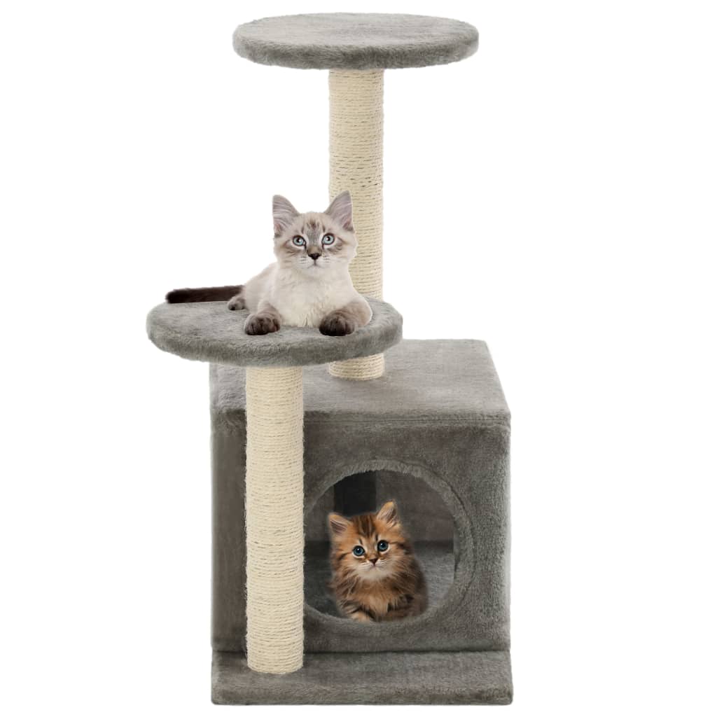 Vidaxl Cat Scracking Post s sisal škrábancovými sloupky 60 cm šedá